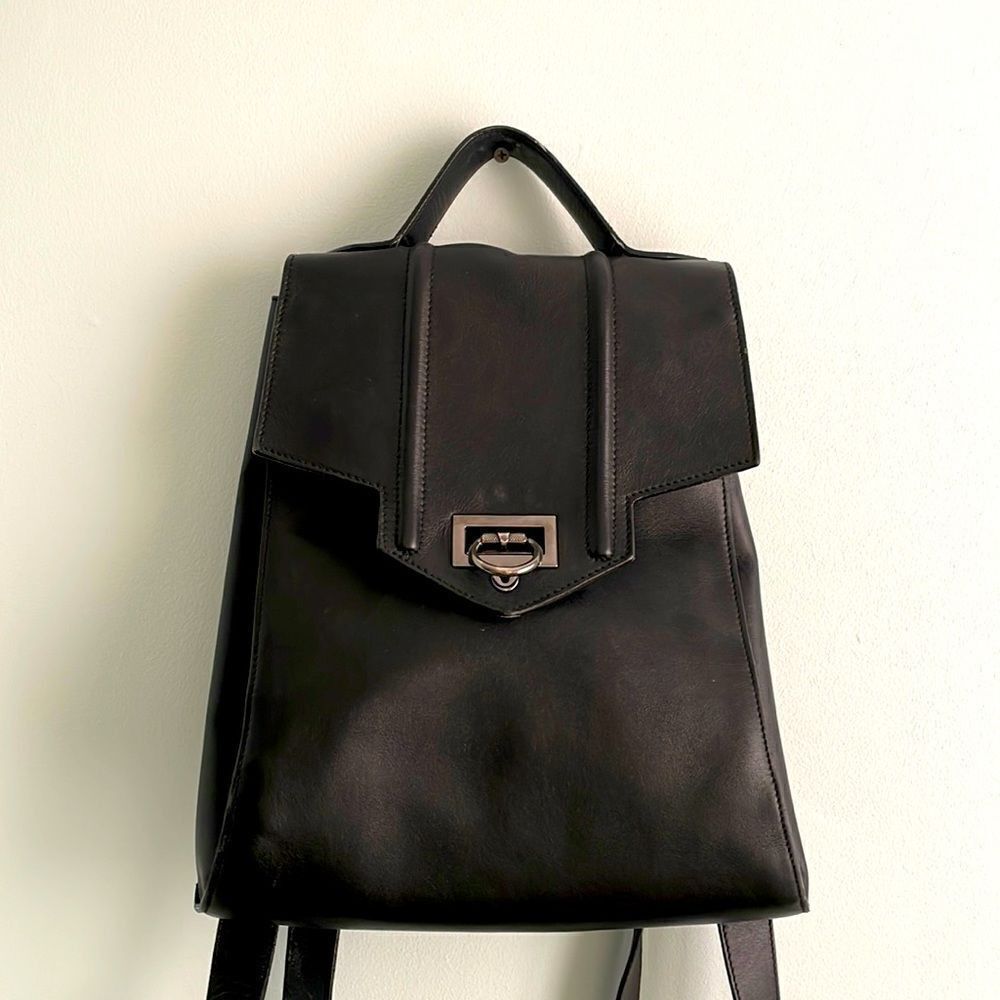 Reece Hudson black leather Siren Backpack‎